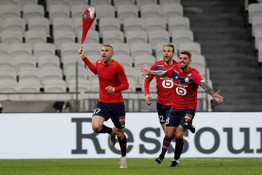 Lille win 2-0 away to struggling Lyon