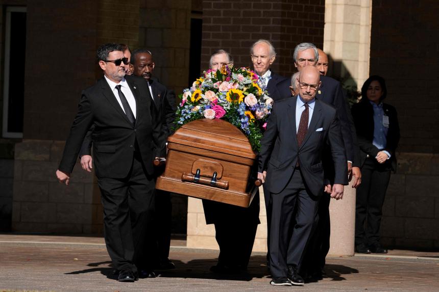 Former US first lady Rosalynn Carter lies in repose in The