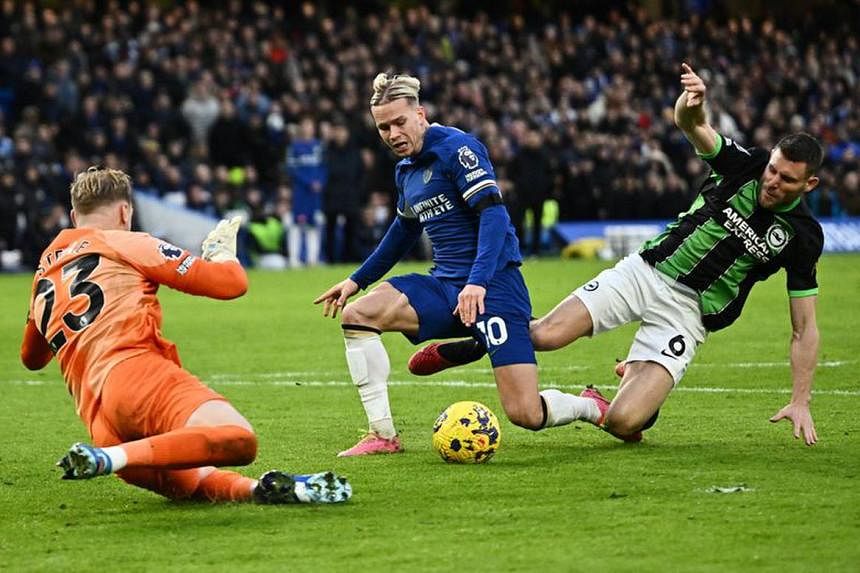 Chelsea 3-2 Brighton: 10-man Blues hold on in frantic finish to