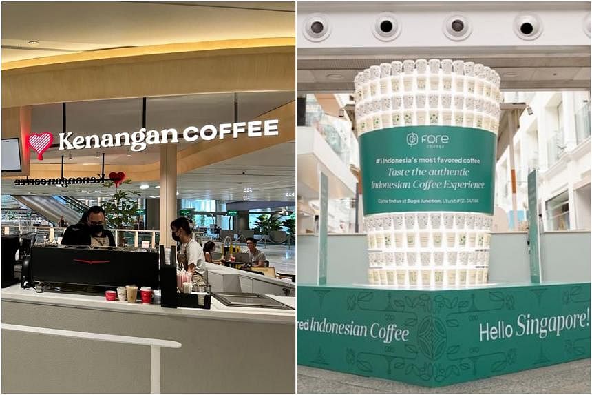 Jaringan restoran Kenangan Coffee dan Four Coffee di Indonesia telah menggemparkan Singapura