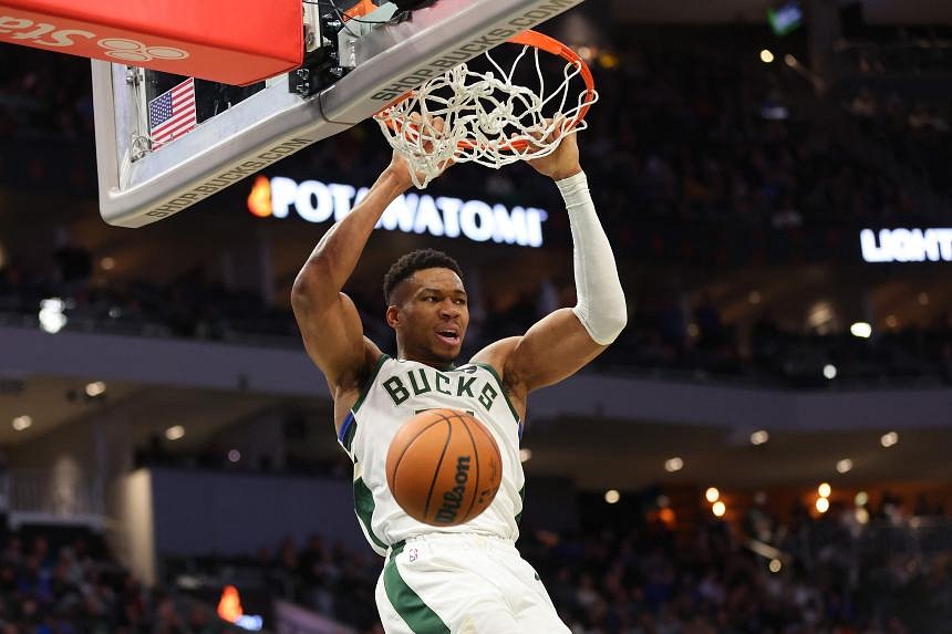 Giannis Antetokounmpo scores 64 in stormy Milwaukee Bucks’ NBA win over ...