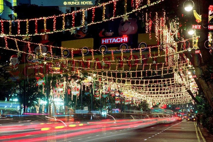 Main Entrance, Orchard Road Christmas Lightup 2018 Coffee Mug by  WorldShuttleExplorer