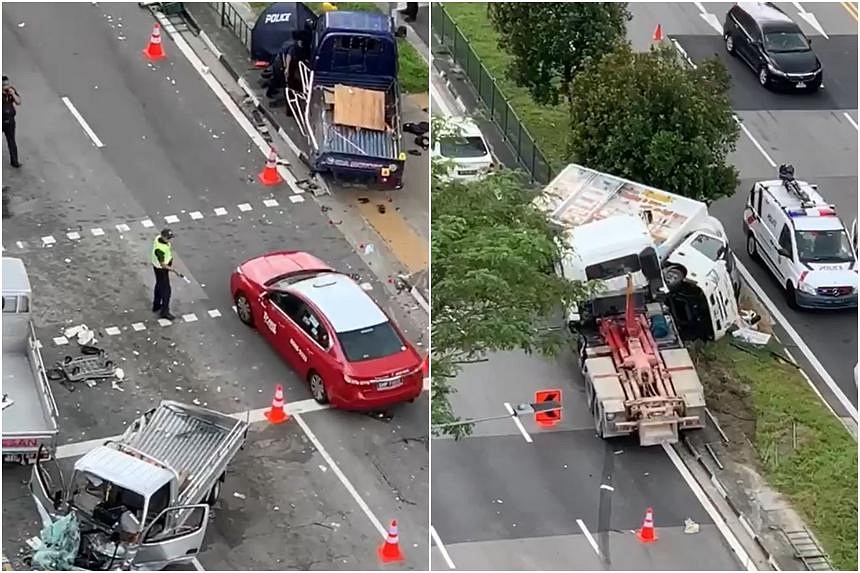 Motorcyclist Killed In 7-vehicle Accident In Woodlands Road; Truck ...