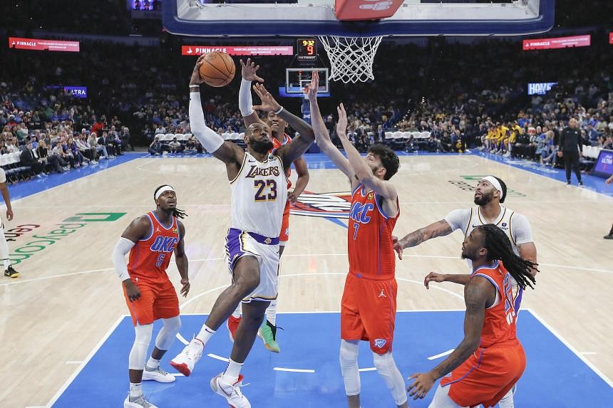 LeBron James Scores 40 As Los Angeles Lakers Top Oklahoma City Thunder ...