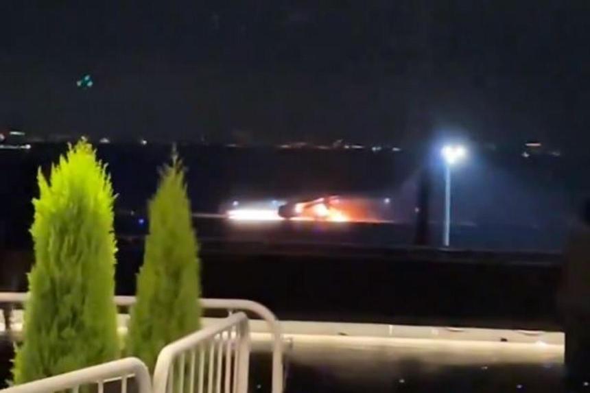 Japan Airlines plane on fire after possible crash with Coast Guard ...
