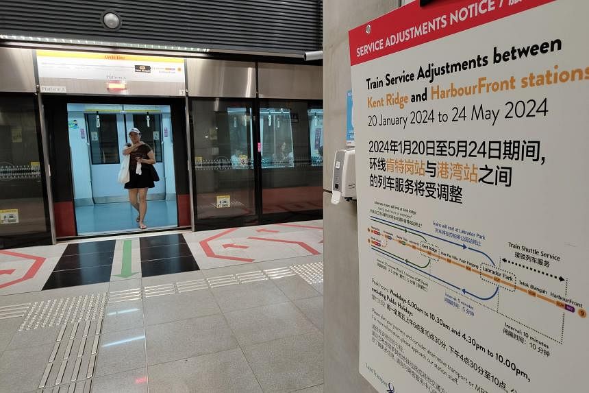 Telok Blangah HarbourFront MRT stations to close 1 platform each