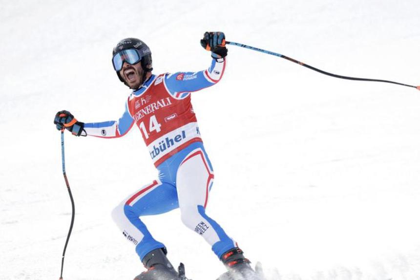 Alpine skiingSarrazin ends long French wait for Kitzbuhel downhill win