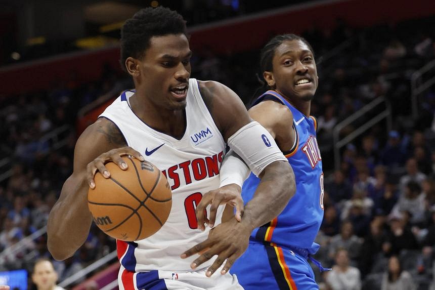 Jalen Duren double-double powers Detroit Pistons over Oklahoma City ...