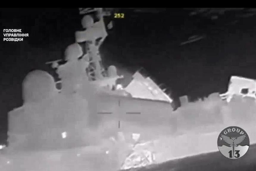 Ukraine Says It ‘destroyed’ Russian Warship Off Crimea | The Straits Times