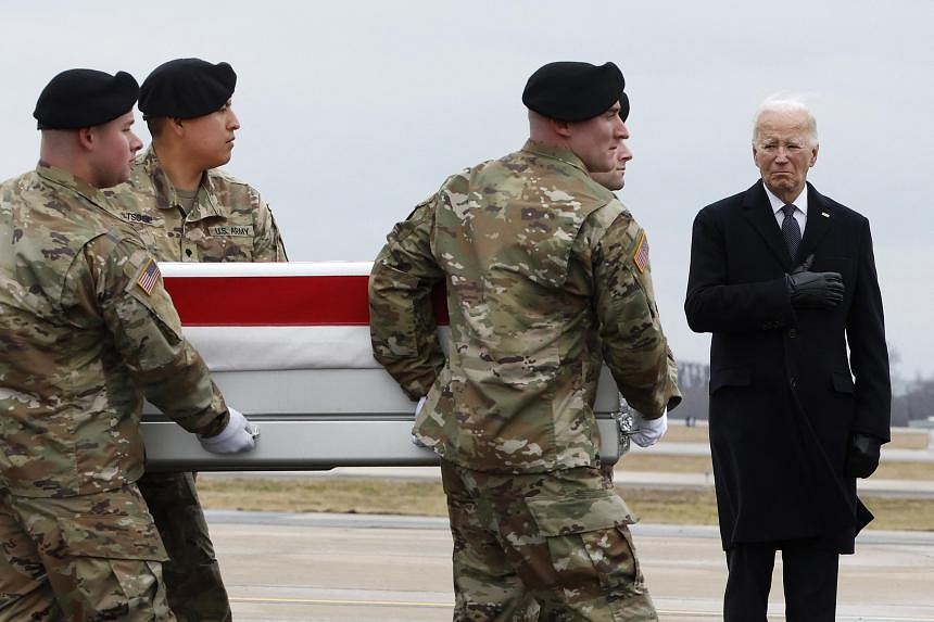 Joe Biden witnesses return of US soldiers killed in Jordan | The ...