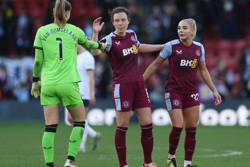 Villa beat Tottenham in WSL, Leicester all but seal Bristol's relegation fate - The Straits Times