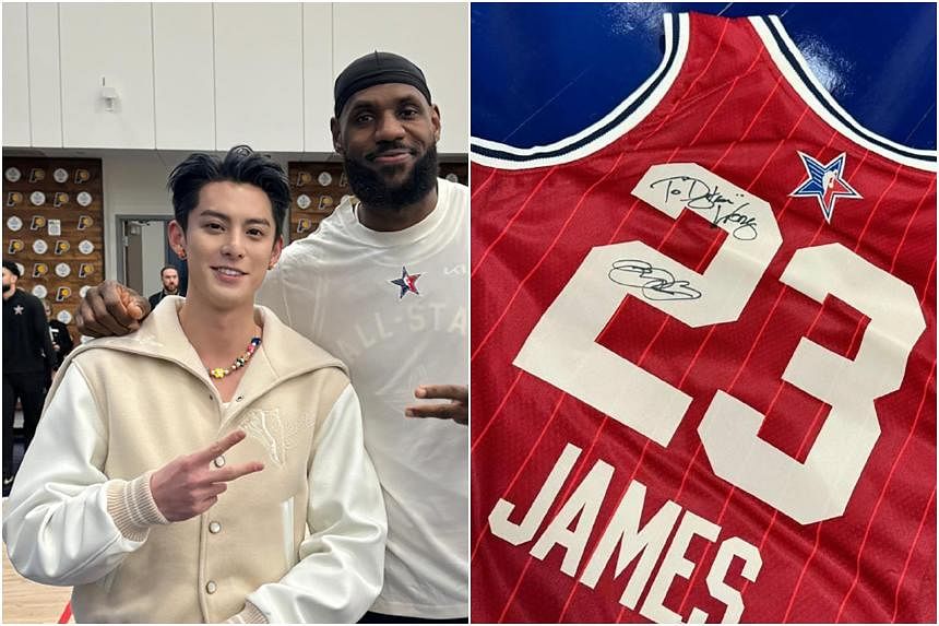 Chinese heart-throb Dylan Wang meets his idol, NBA star LeBron James