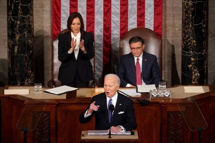 Biden shrugs off age to target Trump in combative State of the Union ...