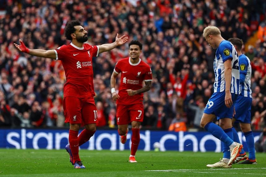 Liverpool Go Top After 2-1 Comeback Win Over Brighton | The Straits Times