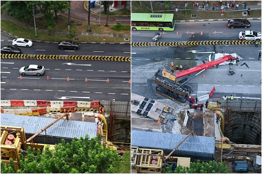 Crane that crushed van in Sengkang removed from road | The Straits Times