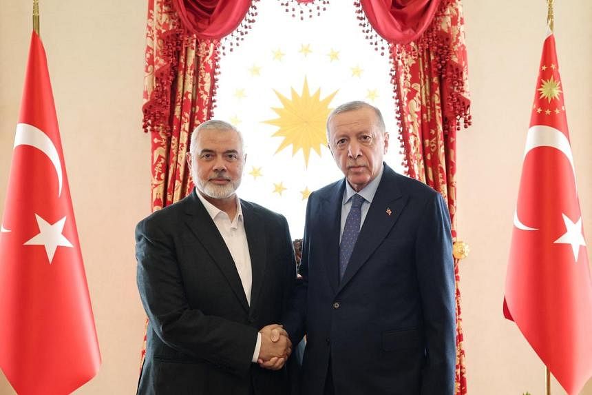Erdoğan Türkiye'de Hamas lideriyle görüştü ve bölgesel barış çabalarını görüştü