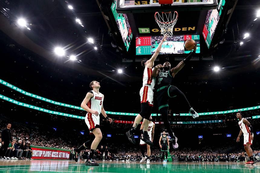 Boston Celtics incinerate Miami Heat to clinch series | The Straits Times