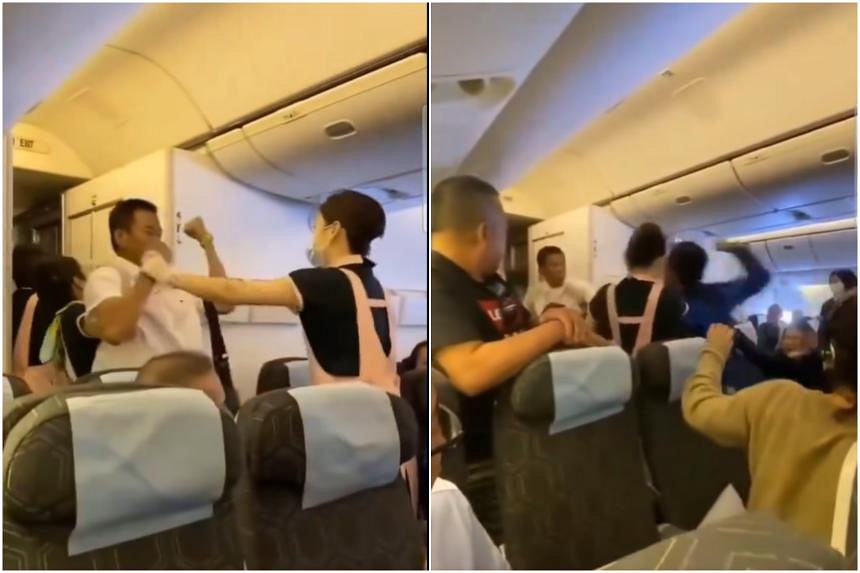 Eva Air female flight attendants hailed as heroes for breaking up fight ...