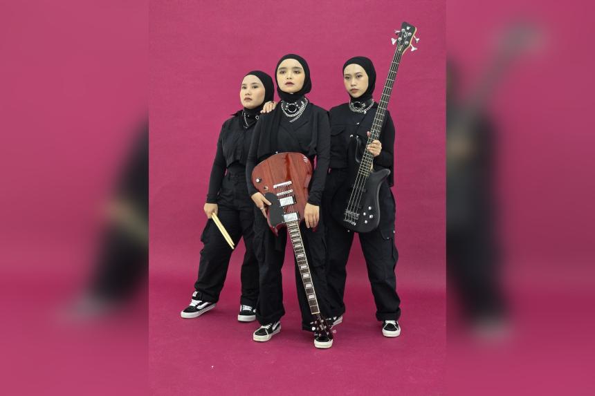 Heavy-metal hijabis from Indonesia set to smash stereotypes and rock