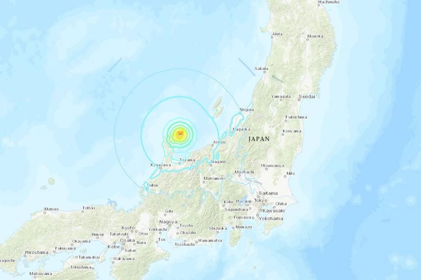 A 5.9 magnitude earthquake strikes central Japan and no tsunami warning