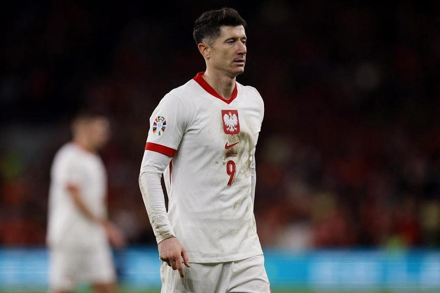 Kapitan reprezentacji Polski Lewandowski nie potrafi strzelać goli