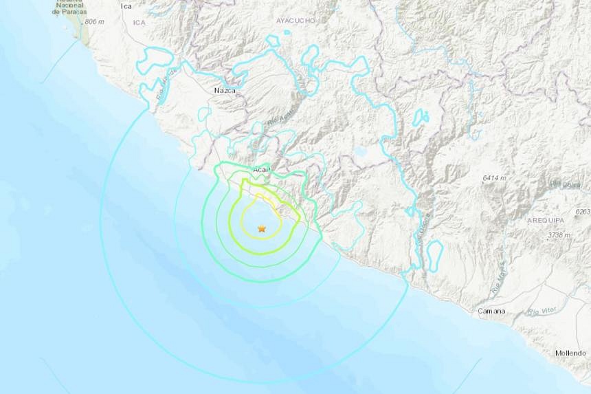 A 6.3 magnitude earthquake strikes southern Peru