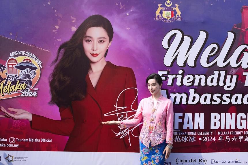中国明星范冰冰在马来西亚社交媒体上引起轰动，成为马六甲旅游大使