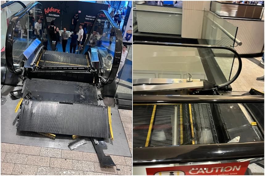 Shopper ‘escapes death’ when escalator malfunction