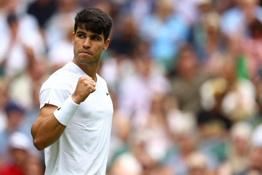 Alcaraz sees off spirited Lajal to reach Wimbledon second round