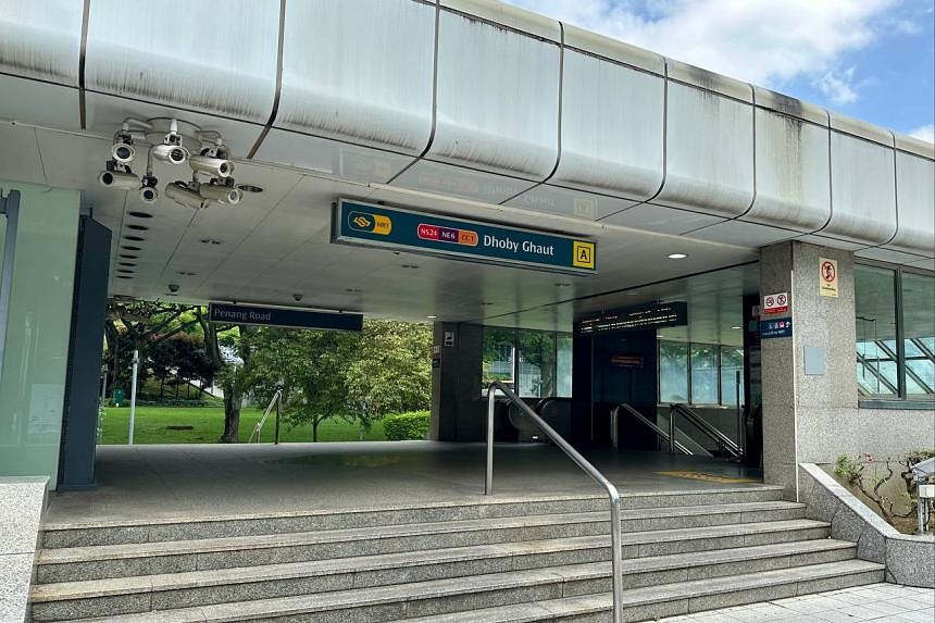 Security screening at Dhoby Ghaut MRT station on Aug 6 as part of ...