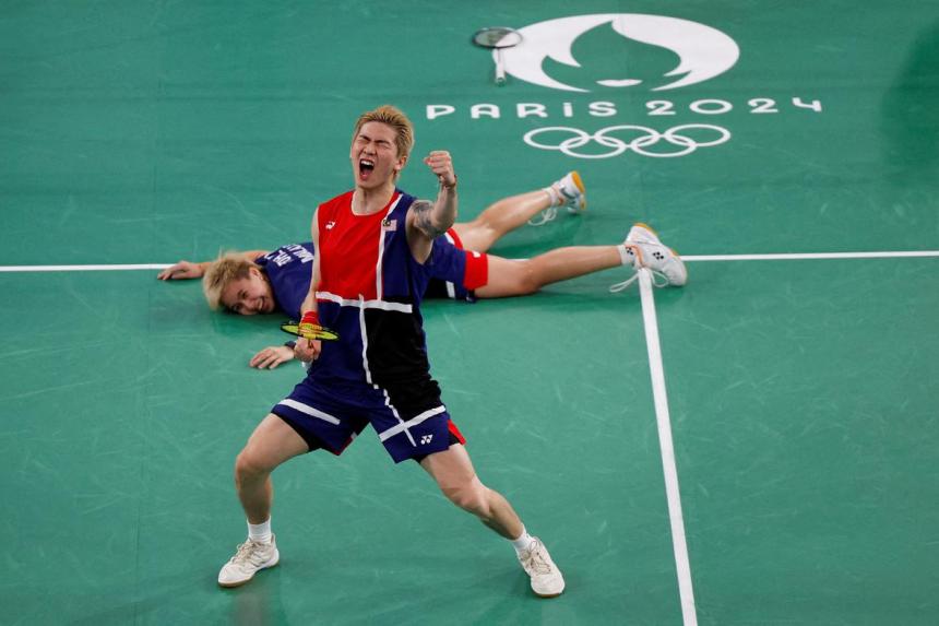 Malaysia stun China’s mixed doubles badminton pair at Paris Olympics ...