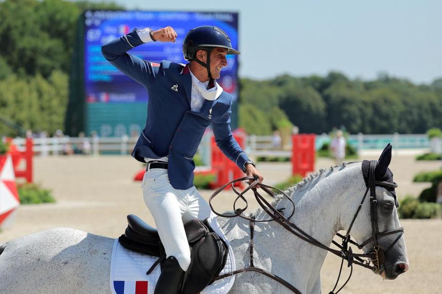 EquestrianFrench rider cherishes silver won on horse of friend who