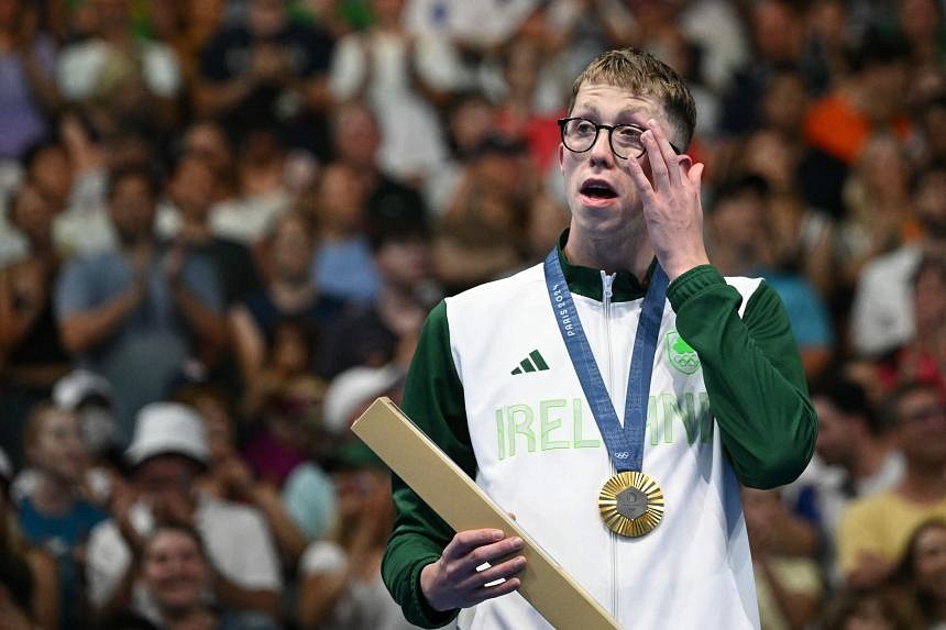 Tearful Daniel Wiffen makes Irish history with Olympic gold in pool The Straits Times