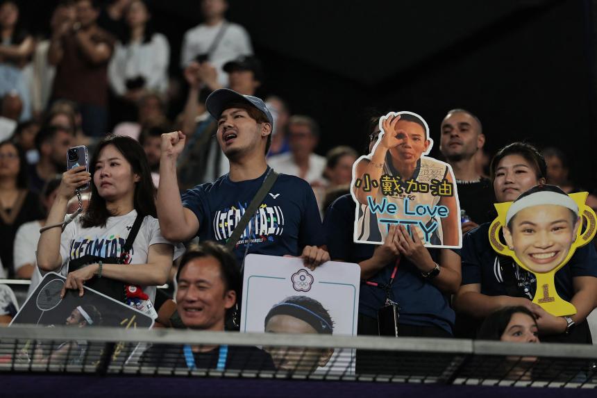 Olympic badminton spectator dragged from arena for holding up ‘Taiwan go for it’ banner