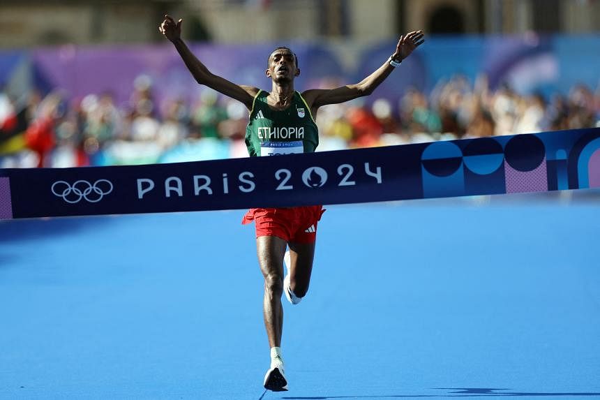 Ethiopia’s Tamirat Tola wins Paris Olympics men’s marathon gold The