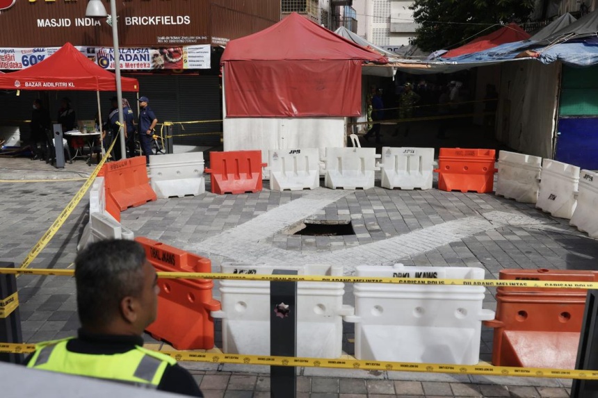 New sinkhole opens up in Kuala Lumpur about 50m from where tourist fell