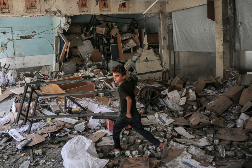 Gaza rescuers say Israeli strike on school kills five