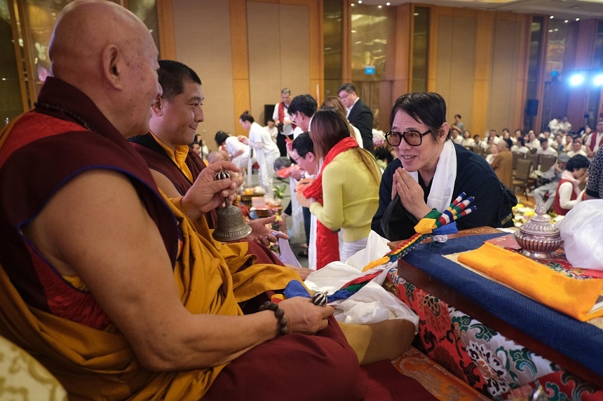 Jet Li Attends Tibetan Buddhist Event in Singapore