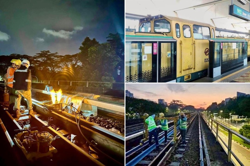 Significant progress made in repair of damaged MRT rail tracks LTA