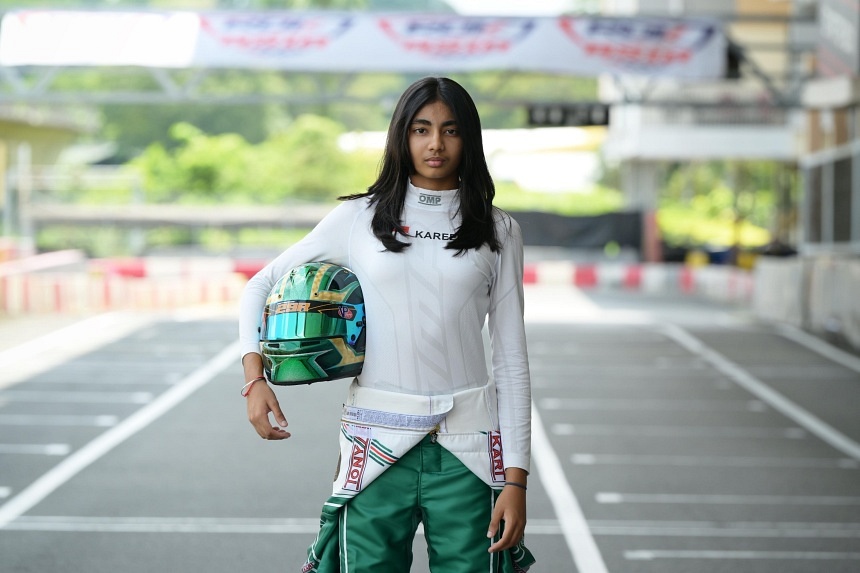 featured image thumbnail for post Singapore go-karter Kareen Kaur, 14, dreams of racing in all-women F1 Academy