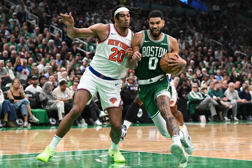 Boston Celtics dominate NY Knicks to launch NBA title defence