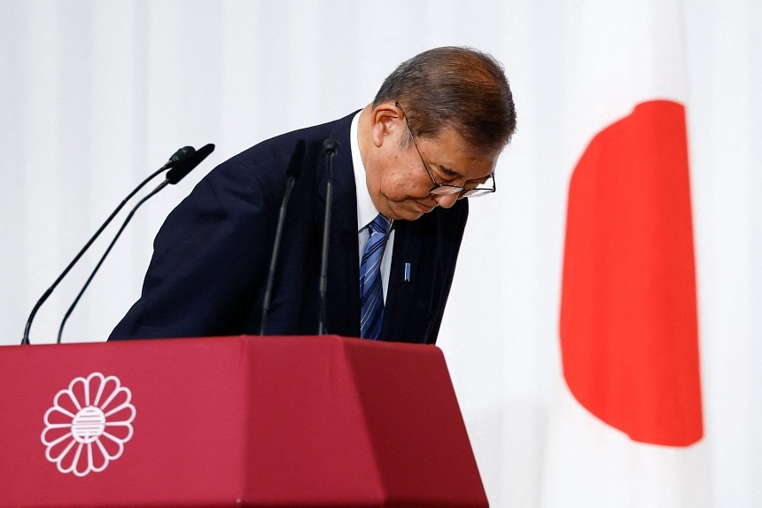 What happens after the political earthquake in Japan?