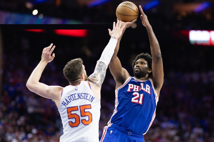 76ers All-Stars Joel Embiid, Paul George practice, still not game-ready
