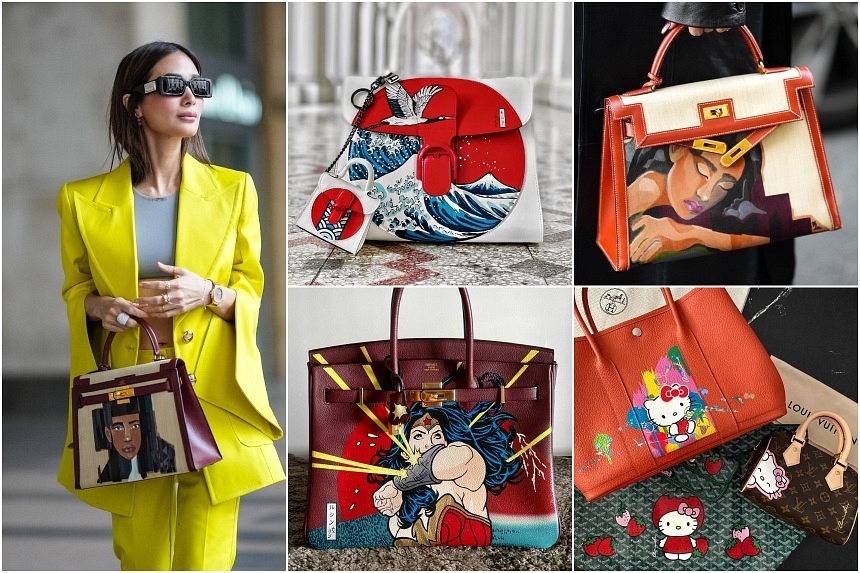 Bagging for an expression: Luxury handbags have become the canvas of choice for artists and art lovers