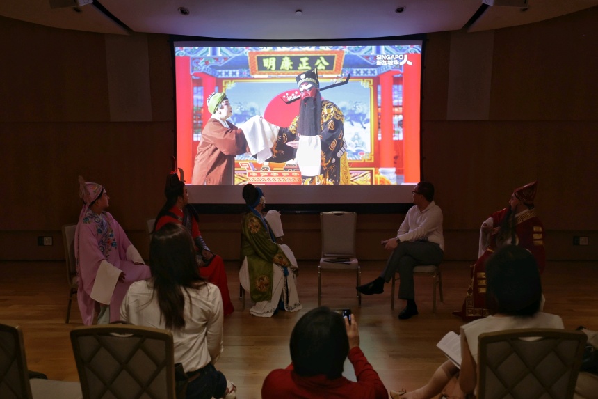 ‘Don’t fall for scams’: Public service agencies convey social messages through Chinese opera