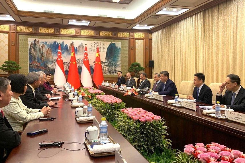 HM Lee Hsien Loong meets Chinese President Xi Jinping in Beijing