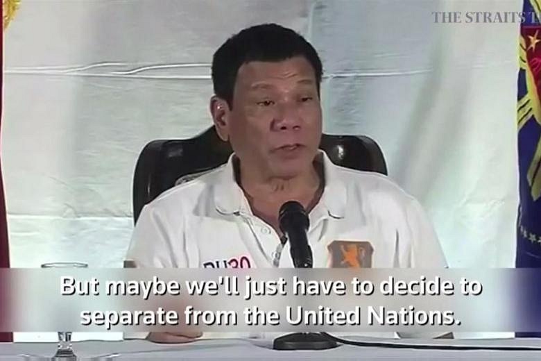 Philippine President Duterte Threatens To Quit UN After It Calls For ...