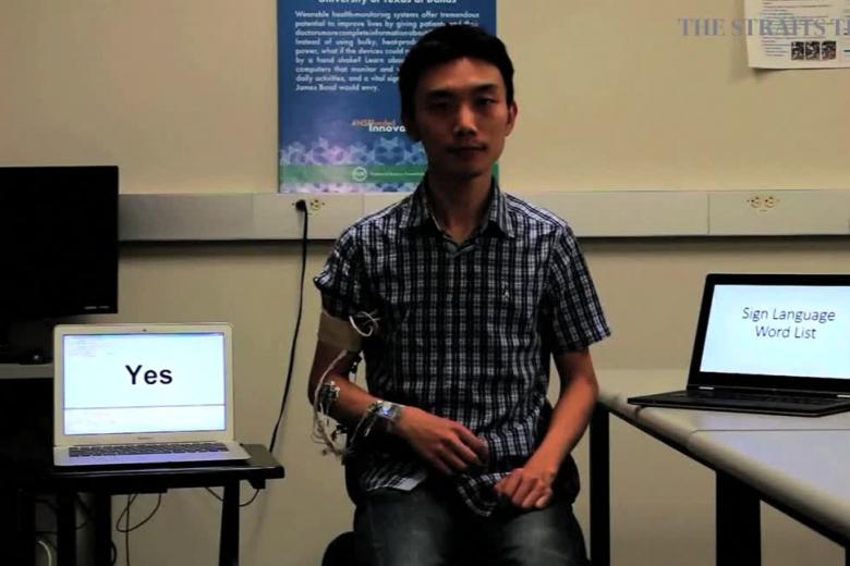 Wearable tech to decode sign language | The Straits Times