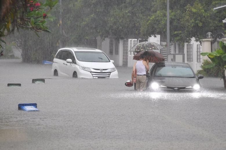 Heavy rain in afternoon leads to flash floods in several areas of
