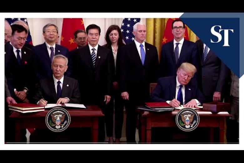 US and China sign phase one of trade deal | The Straits Times